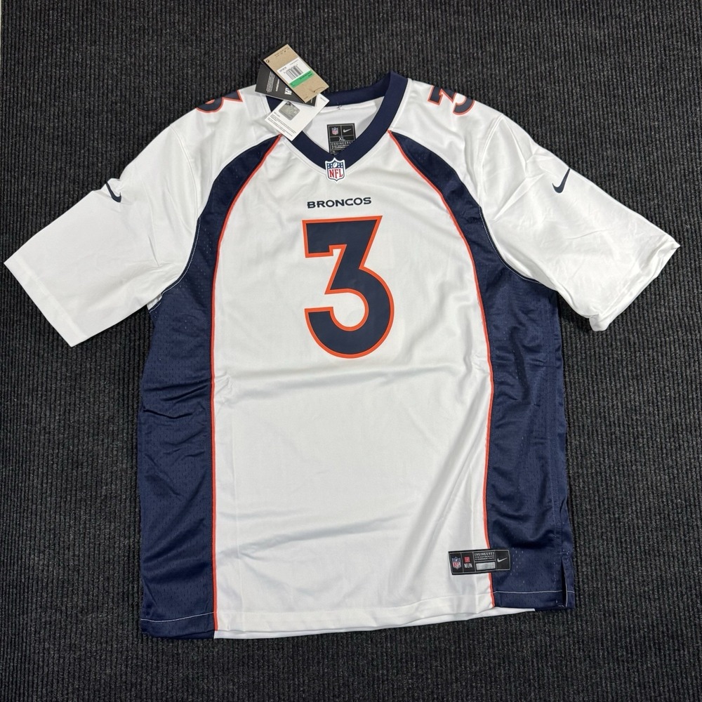 Russell Wilson Denver Broncos Nike White Game Jersey #3 XL NWT